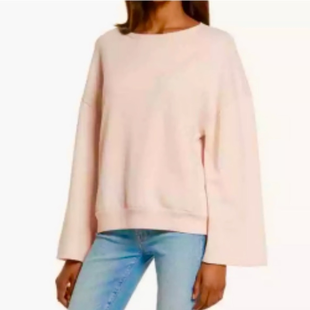 Treasure and Bond Pink Bell Sleeve Lightweight Sweatshirt NWT Women’s Large